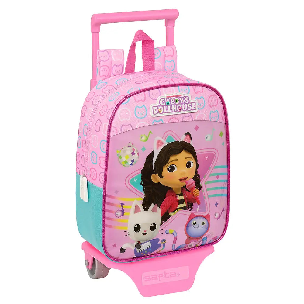 Mochila guardería Gabby´s Dollhouse ’Party’ con carro 805 22x10x27cm