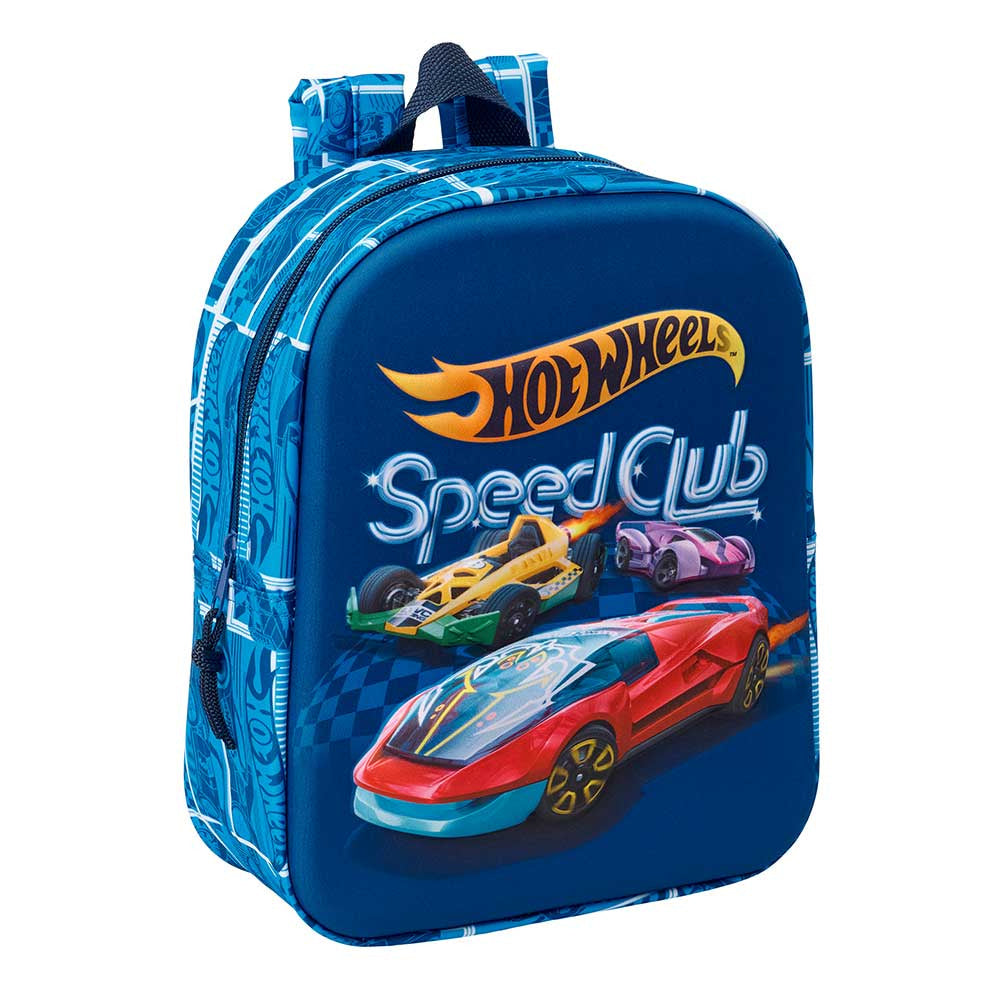 Mochila guardería Hot Wheels ’Speed Club’ 3D 22x10x27cm