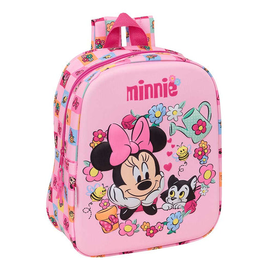 Mochila guardería Minnie Mouse Disney 3D 22x10x27cm