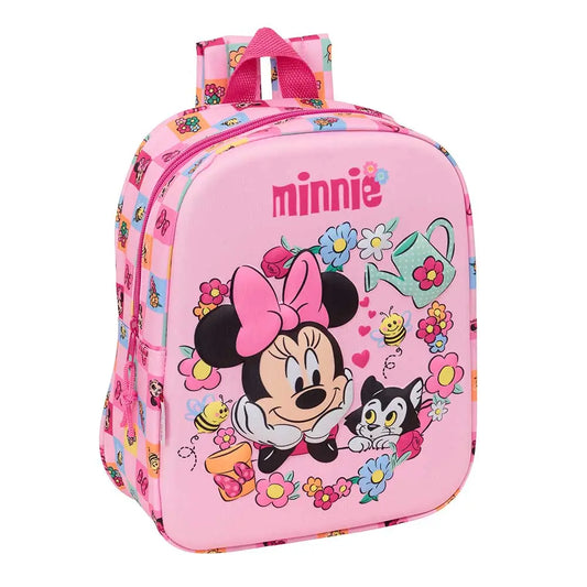 Mochila guardería Minnie Mouse Disney 3D 22x10x27cm