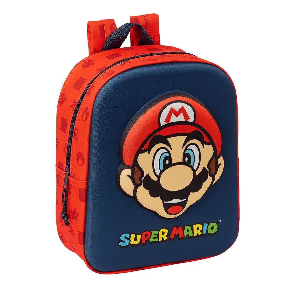 Mochila guardería Super Mario 3D 22x10x27cm