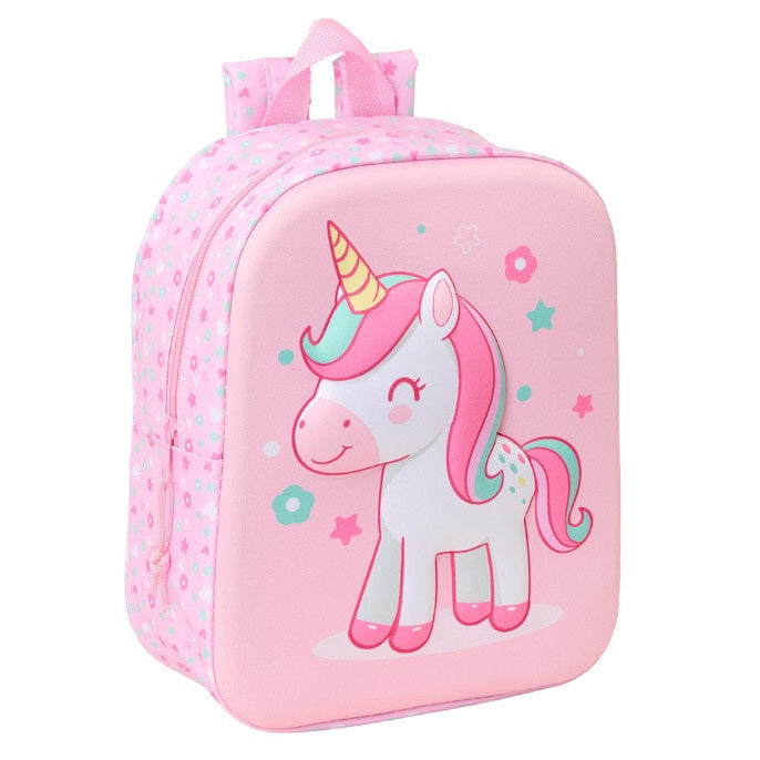 Mochila guardería Unicornio 3D 22x10x27cm