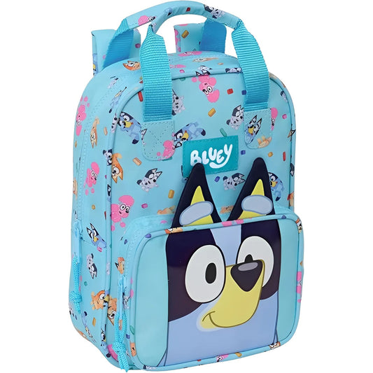 Mochila infantil BLUEY con asas y adaptable a carro 20x28x8cm