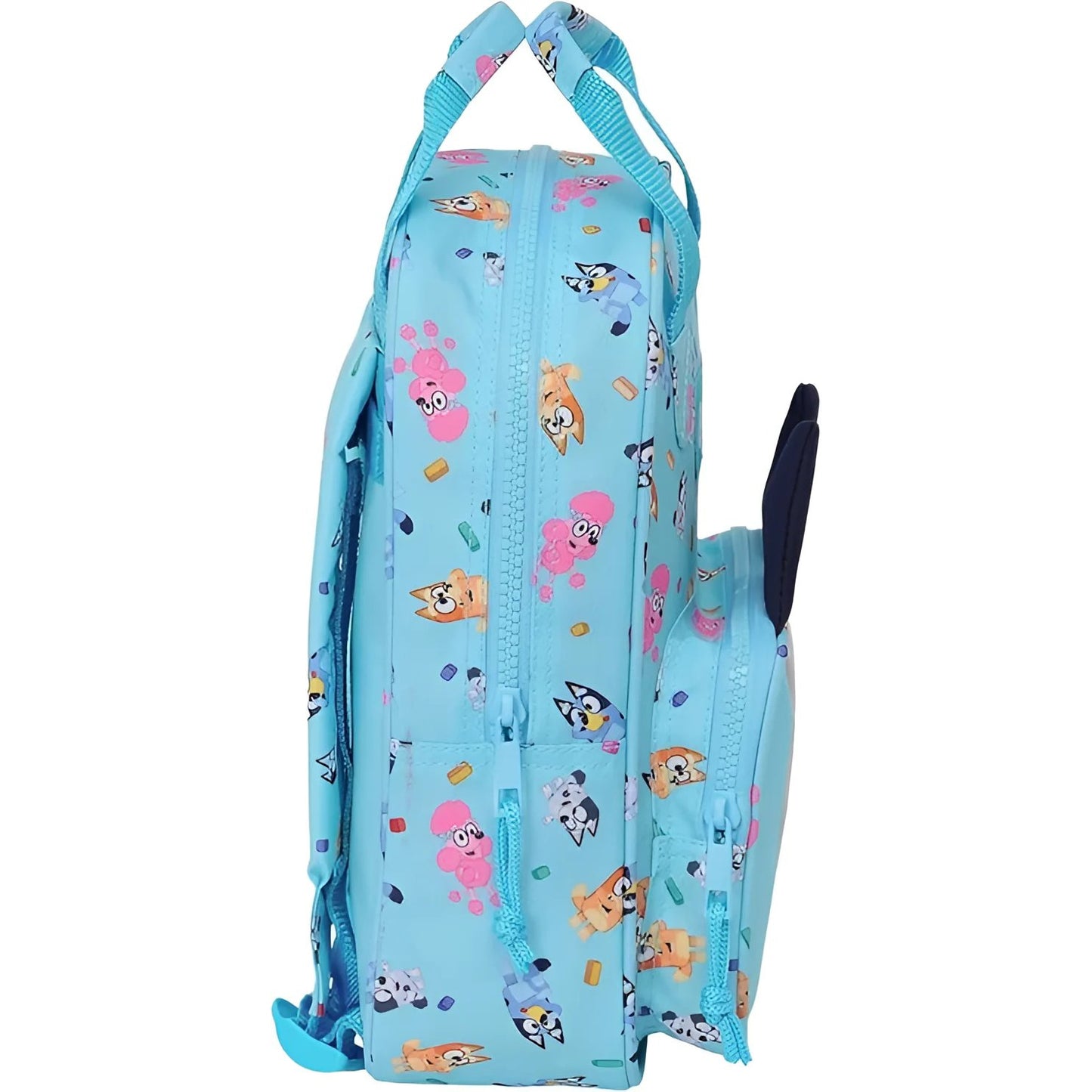 Mochila infantil BLUEY con asas y adaptable a carro 20x28x8cm