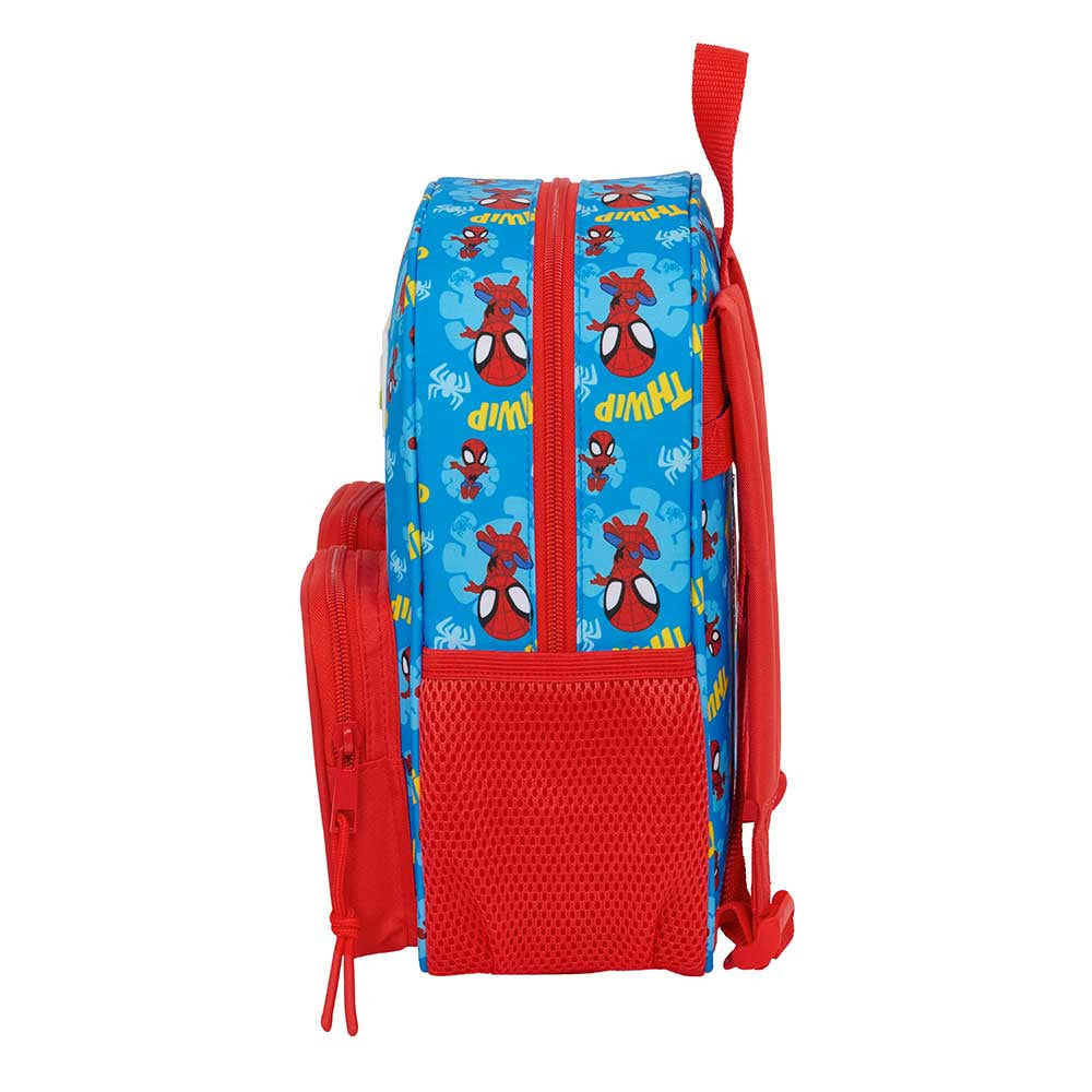 Mochila infantil con bolsillo adaptable a carro Spidey Marvel Spiderman 22x10x27cm