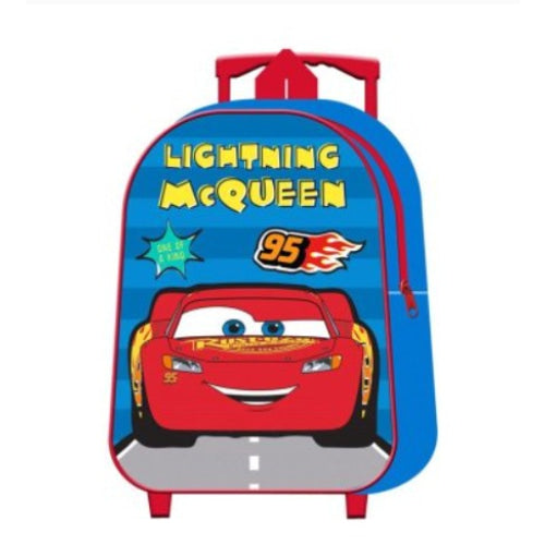 Mochila infantil Cars Rayo Mcqueen con ruedas 24x30x8cm