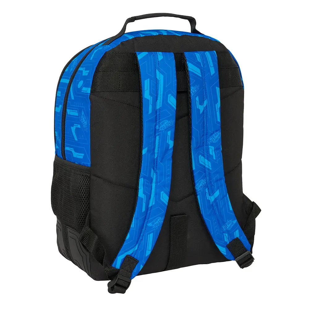 Mochila infantil doble Hot wheels Let´s race adaptable a carro 32x15x42cm