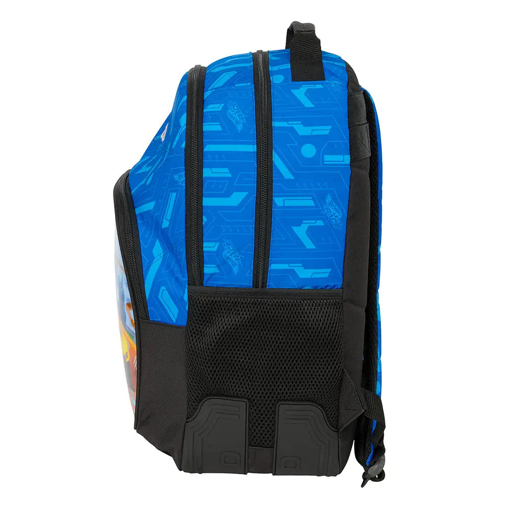 Mochila infantil doble Hot wheels Let´s race adaptable a carro 32x15x42cm