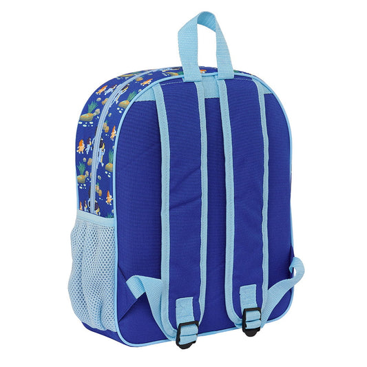 Mochila infantil escolar BLUEY 28x10x34cm con bolsillo delantero