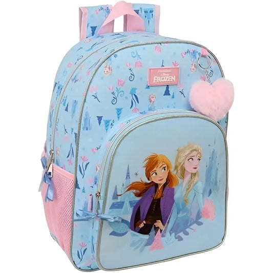 Mochila infantil escolar FROZEN ICE MAGIC 23x15x42CM adaptable a carro