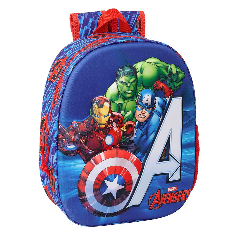 Mochila infantil escolar MARVEL AVENGERS 3D 27x10x33cm