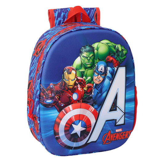 Mochila infantil escolar MARVEL AVENGERS 3D 27x10x33cm
