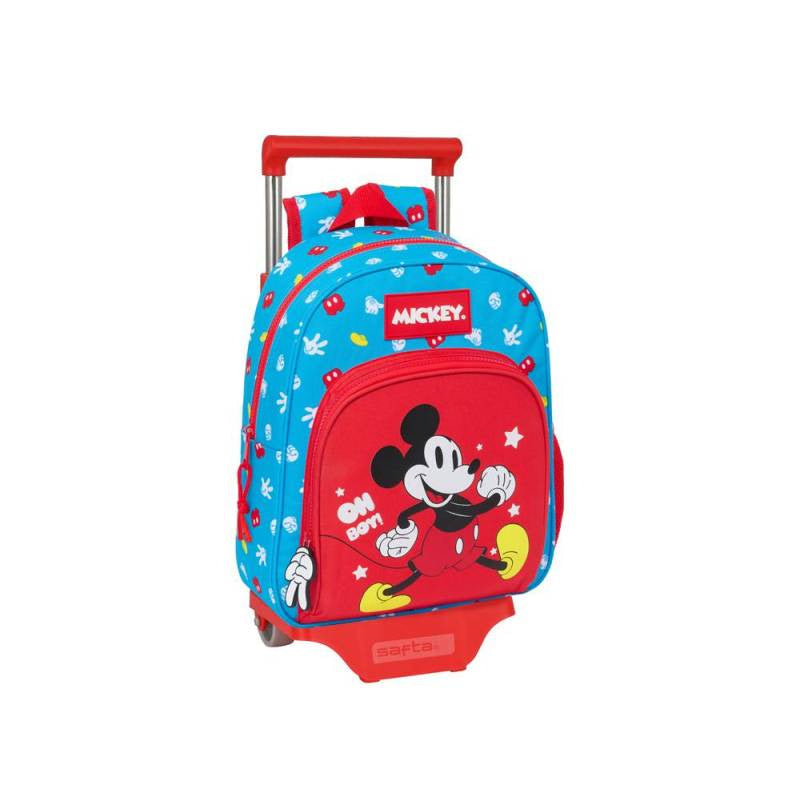 Mochila infantil escolar Mickey Mouse Disney con carro 28x10x34cm