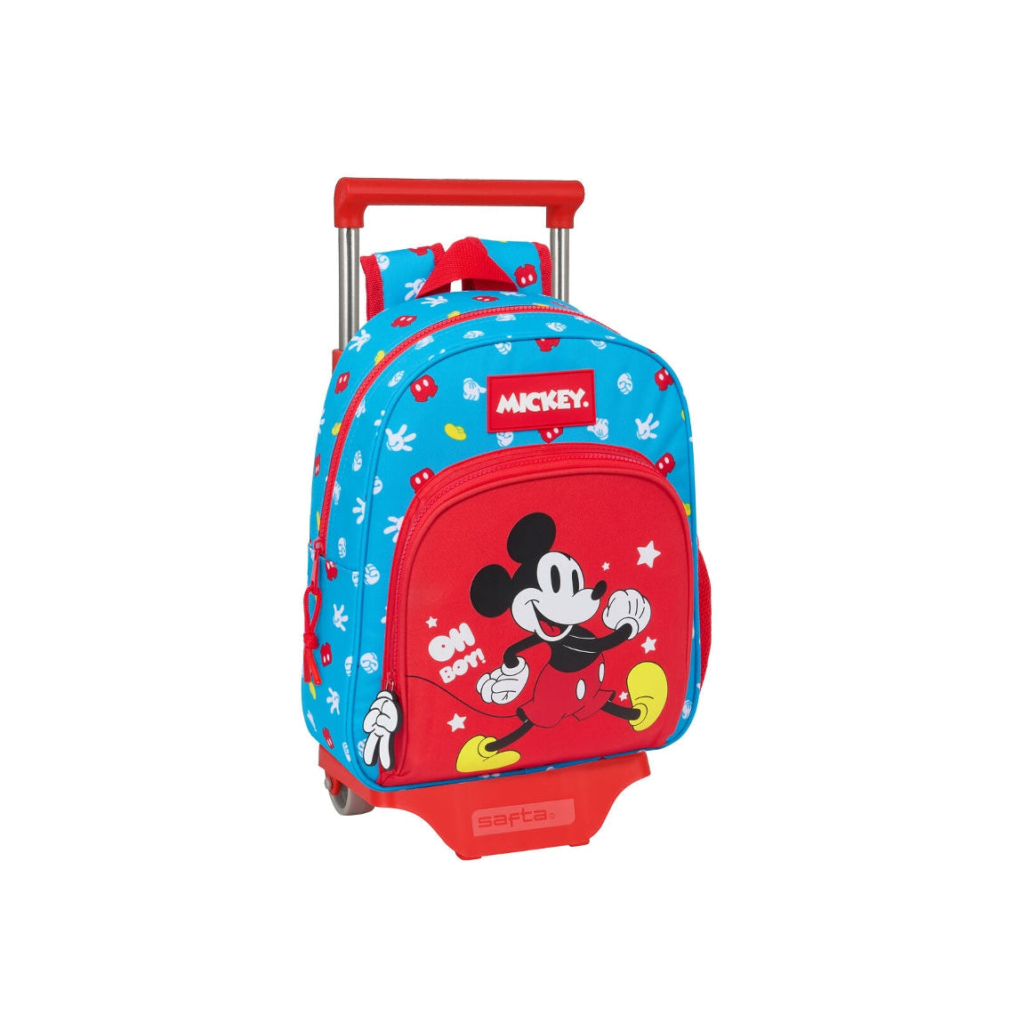 Mochila infantil escolar Mickey Mouse Disney con carro 28x10x34cm