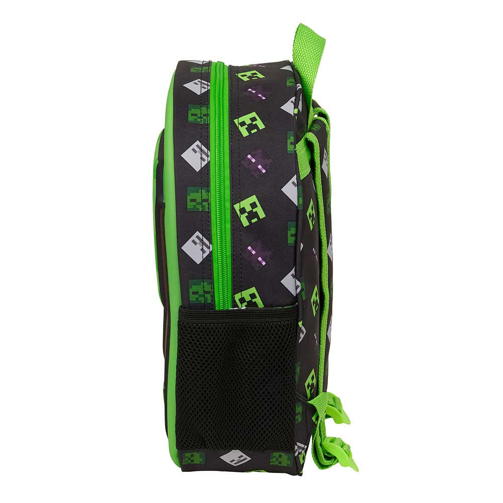 Mochila infantil escolar Minecraft 3D 27x10x33cm