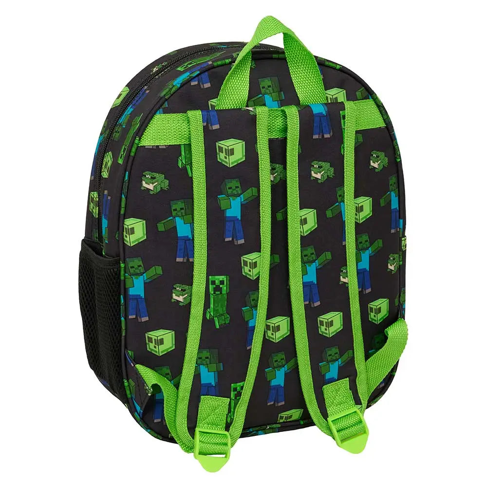 Mochila infantil escolar Minecraft Boom 3D 27x10x33cm