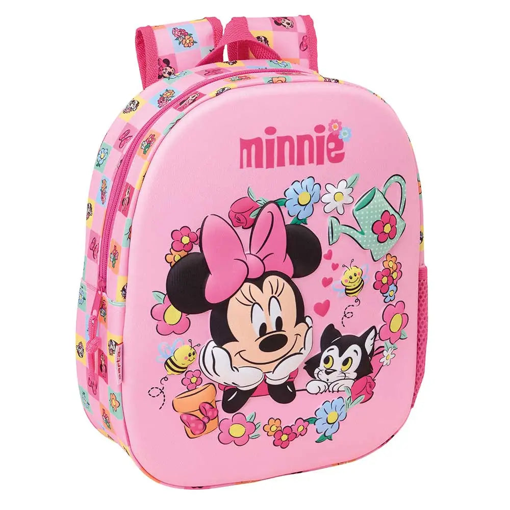 Mochila infantil escolar Minnie Mouse Disney 3D 27x10x33cm
