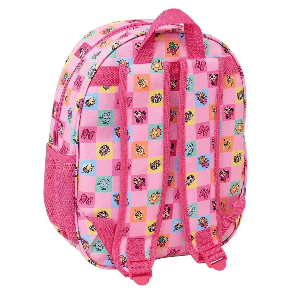 Mochila infantil escolar Minnie Mouse Disney 3D 27x10x33cm