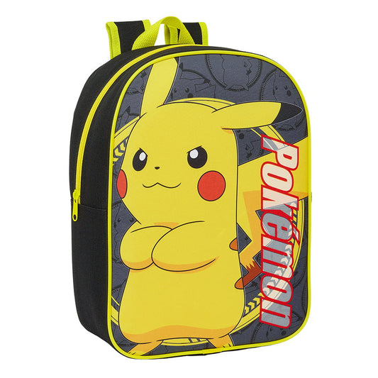 mochila infantil escolar pikachu pokemon colorida y funcional
