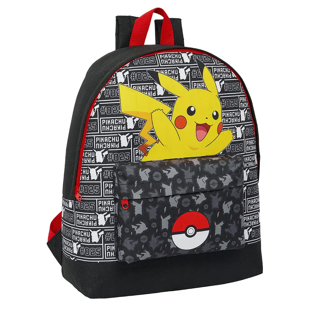 Mochila infantil escolar POKÉMON PIKACHU con bolsillo delantero 32x12x40cm