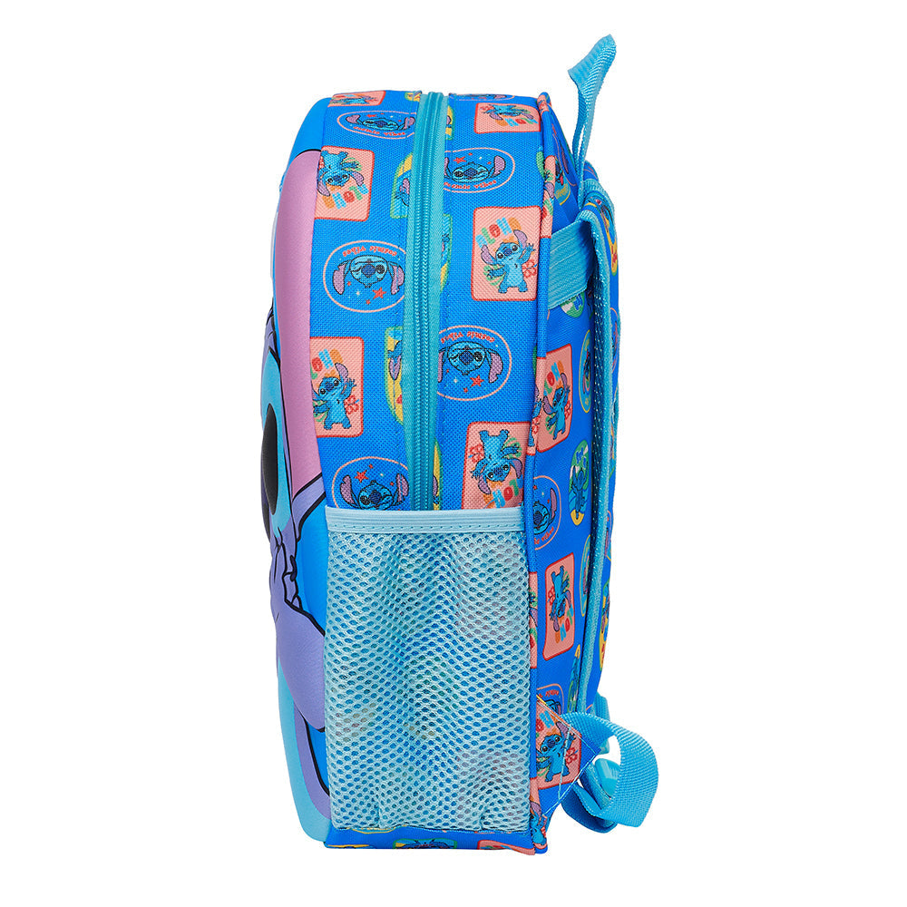 Mochila infantil escolar STITCH 3D 27x10x33cm
