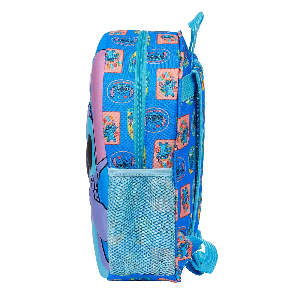 Mochila infantil escolar STITCH 3D 27x10x33cm