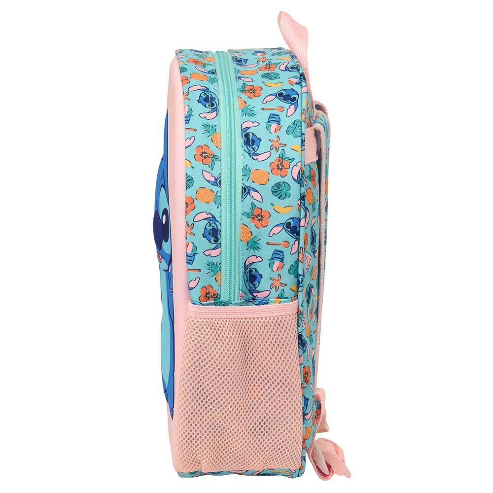 Mochila infantil escolar Stitch color 3D 27x10x33cm