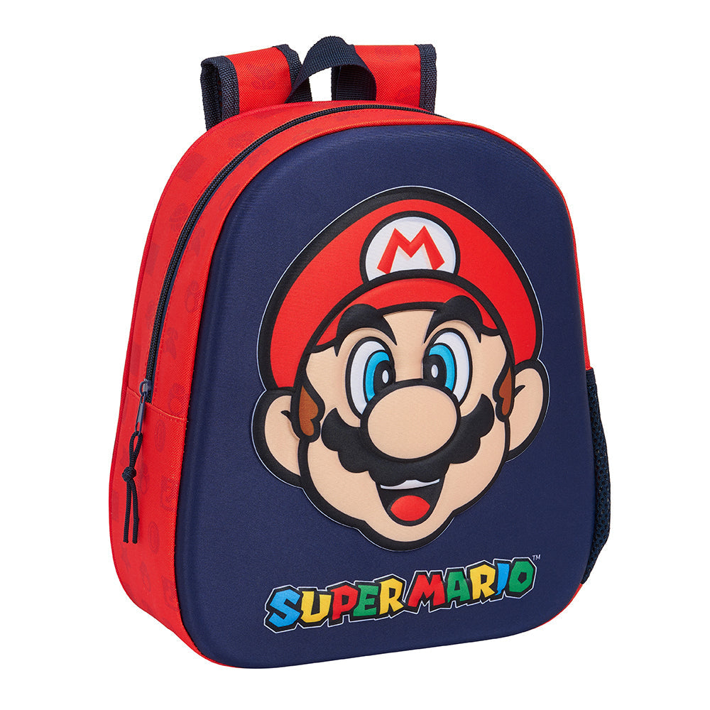 Mochila infantil escolar Super Mario Bros 27x10x33cm