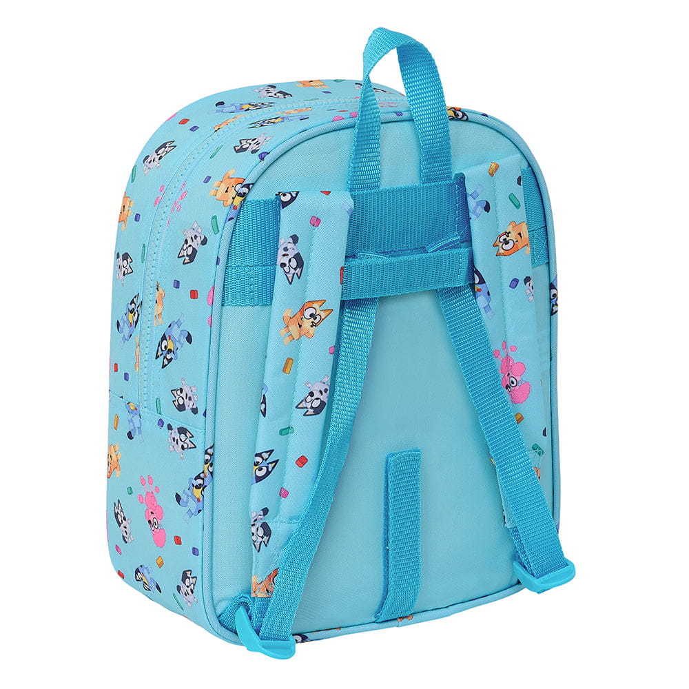 Mochila infantil guardería BLUEY adaptable a carro 22x10x27cm