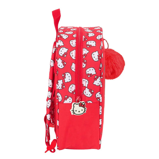 Mochila infantil guardería HELLO KITTY adaptable a carro 22x10x27cm