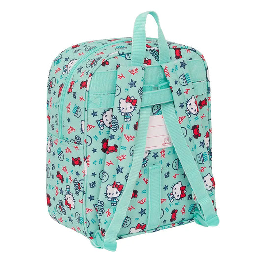 Mochila infantil guardería HELLO KITTY sea lovers adaptable a carro 22x10x27cm