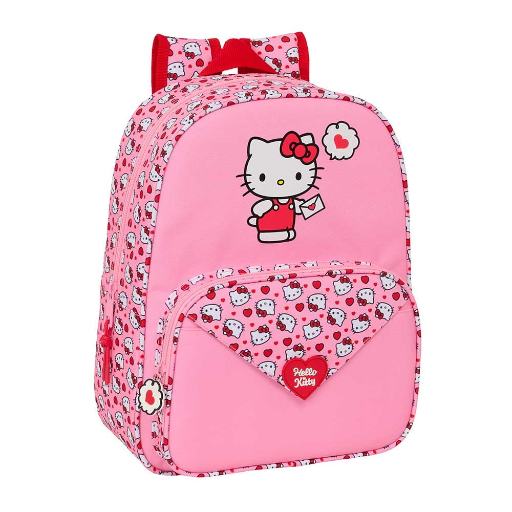 Mochila infantil Hello Kitty adaptable a carro 26x11x34cm