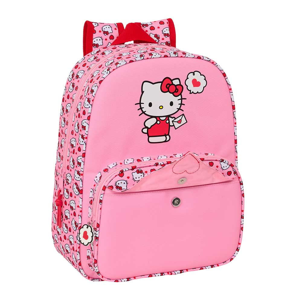 Mochila infantil Hello Kitty adaptable a carro 26x11x34cm