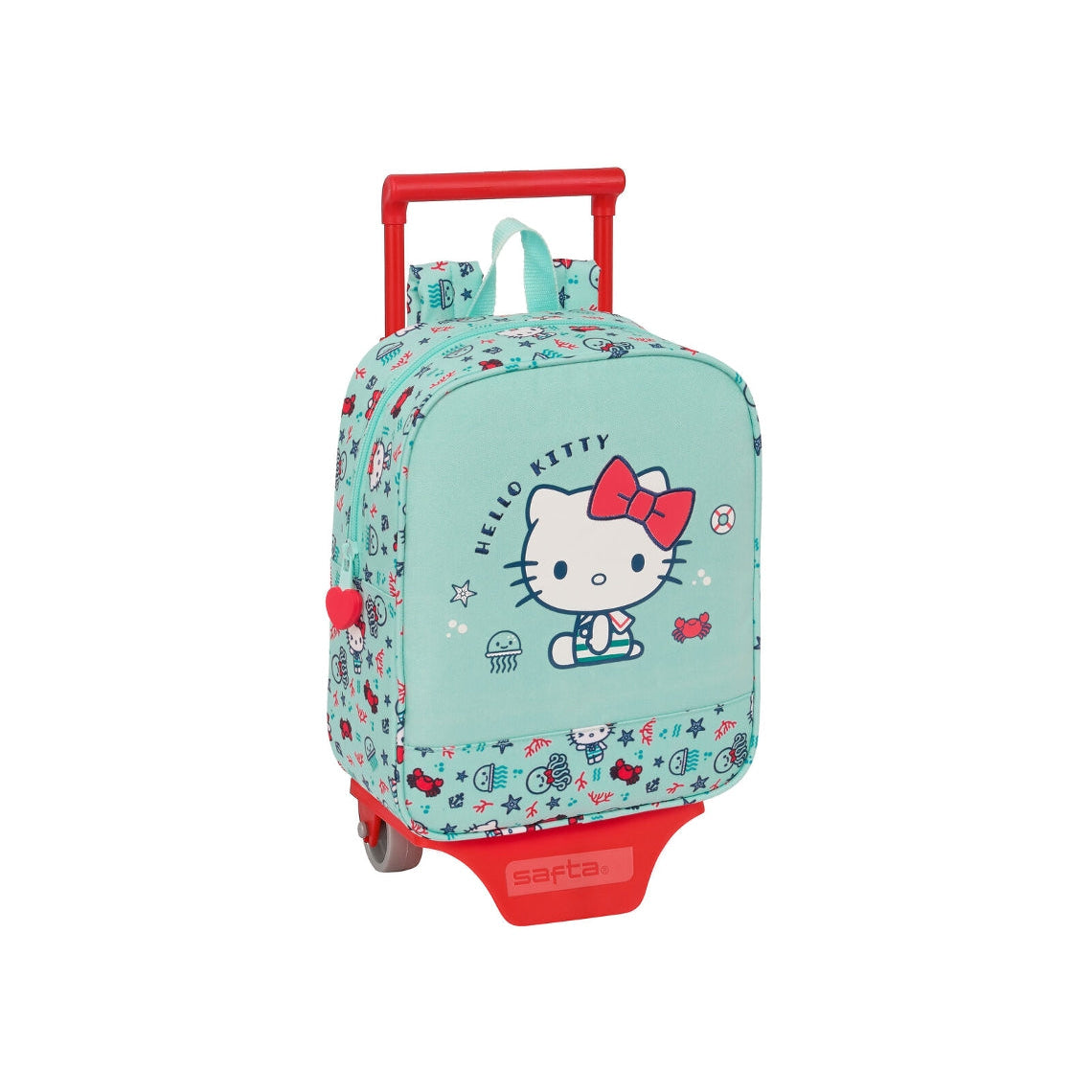 Mochila infantil Hello Kitty con carro 805 22x10x27cm