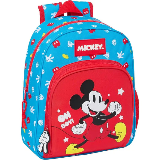 Mochila Infantil de Mickey Mouse 28x10x34 Unisex