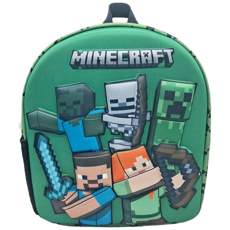 Mochila infantil Minecraft 3D 30x26cm