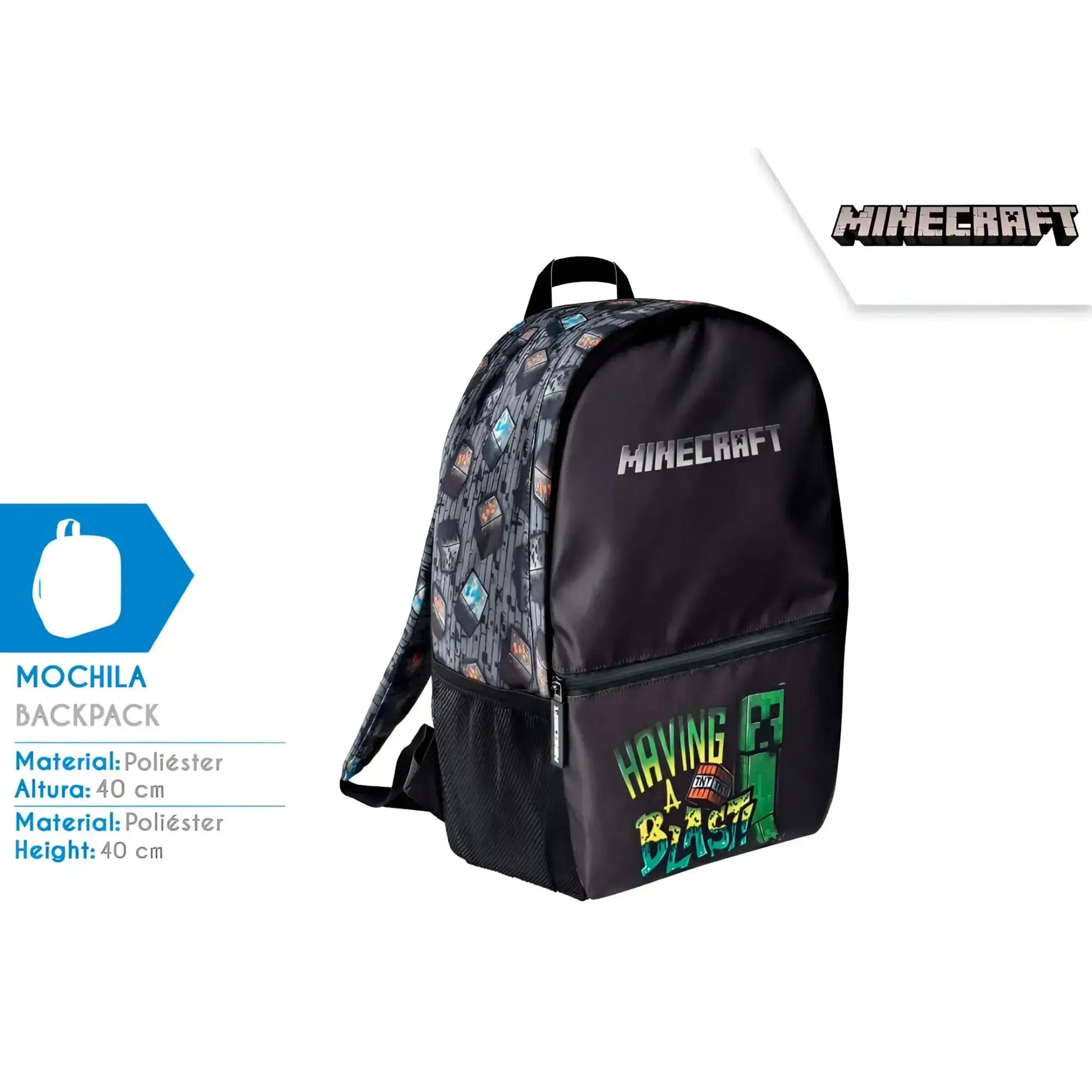 Mochila infantil MINECRAFT 40CM
