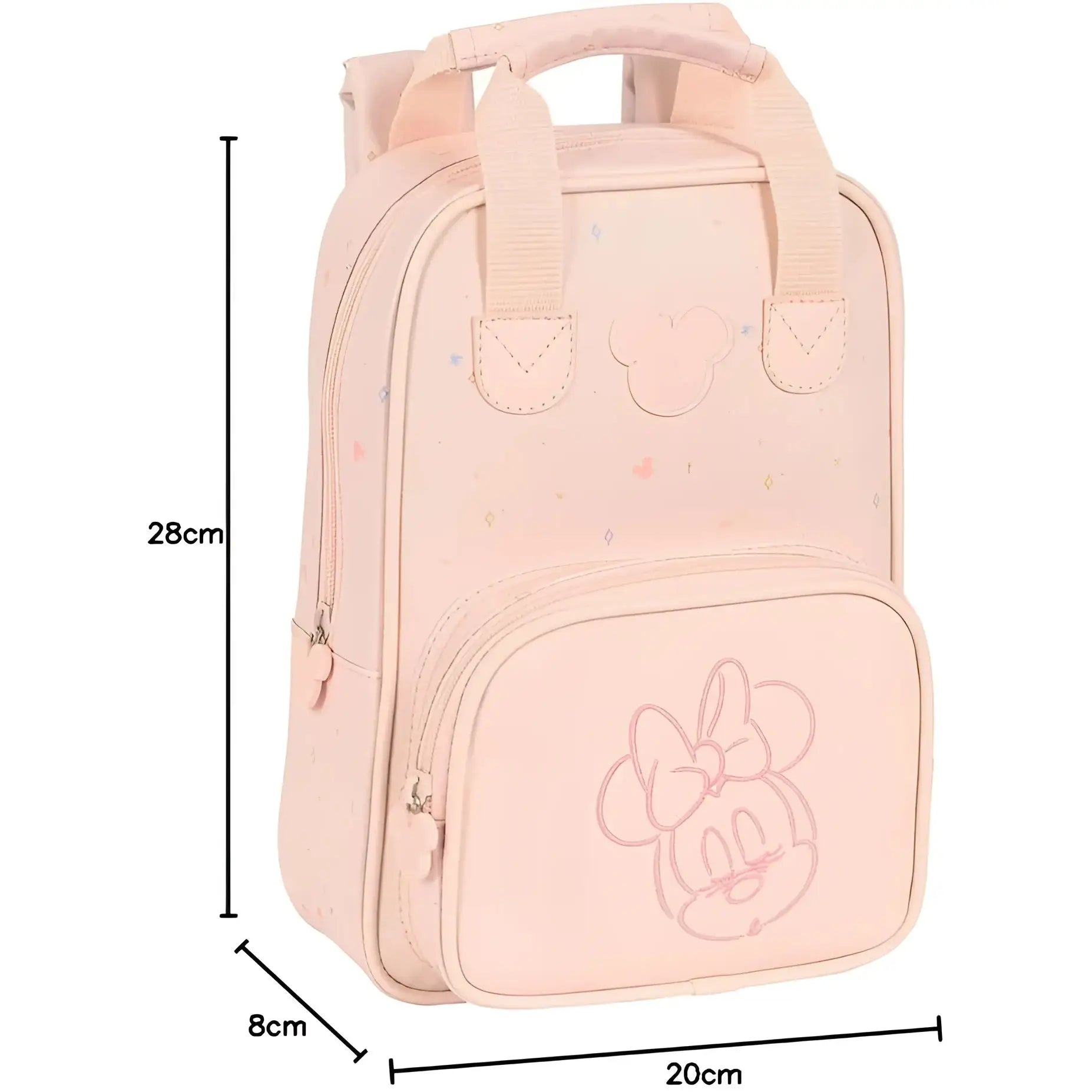Mochila infantil MINNIE MOUSE BABY con asas 28x20x8cm