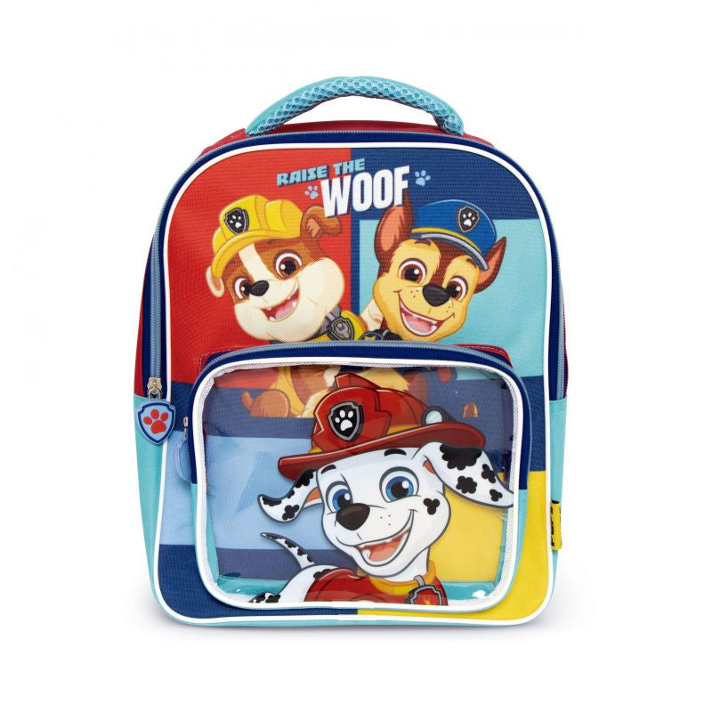 Mochila infantil Patrulla canina (Paw Patrol) con bolsillo transparente 30x24,5x11cm
