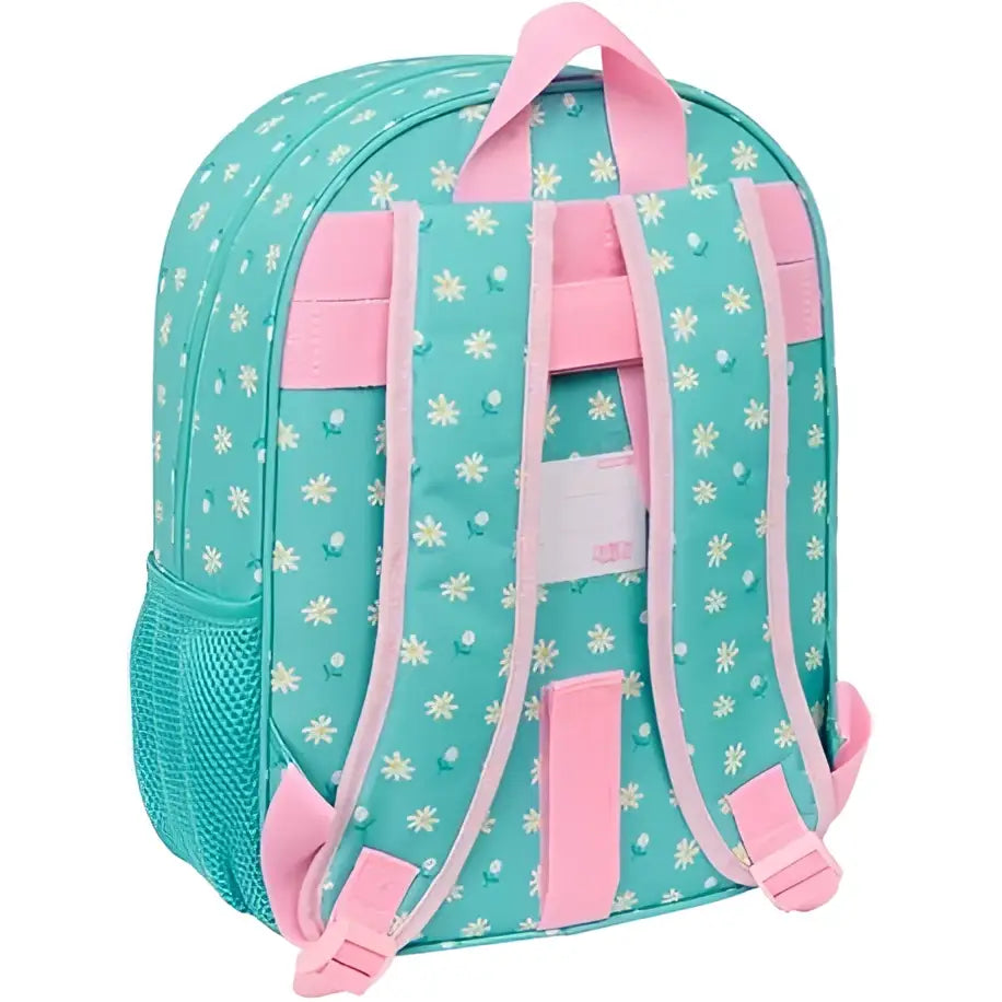 Mochila infantil PEPPA PIG PRETTY FLOWERS 26x11x34CM adaptable a carro