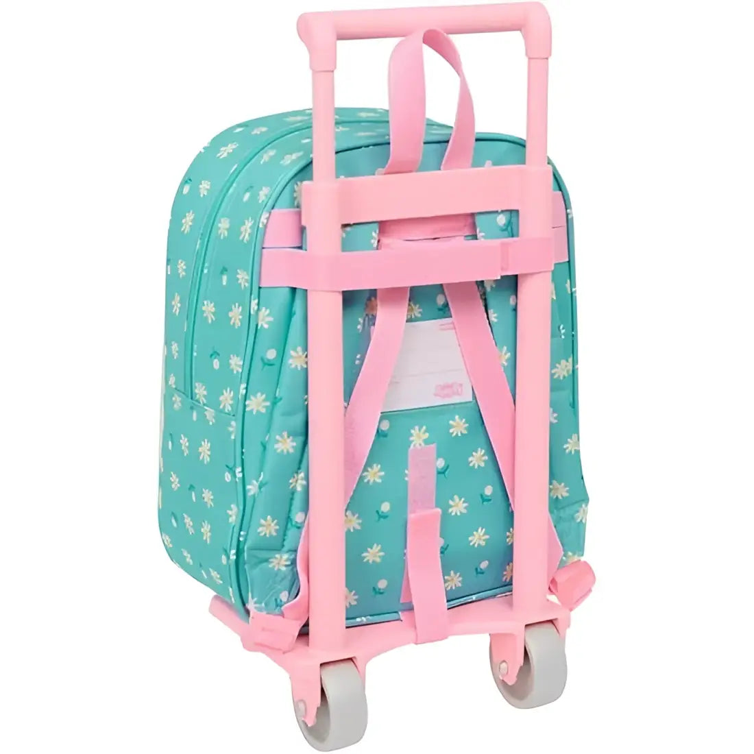 Mochila infantil PEPPA PIG con ruedas PRETTY FLOWERS 22x27x10cm