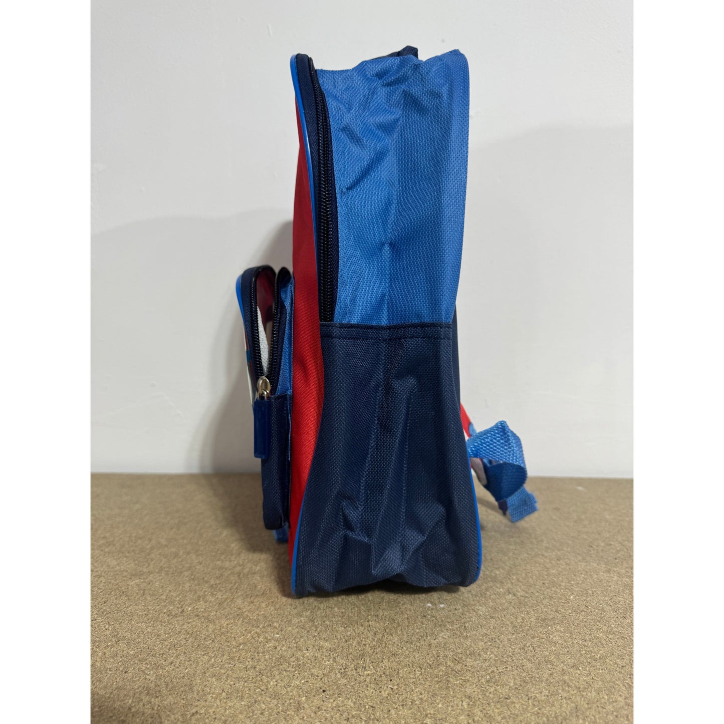 Mochila Infantil Spiderman Roja para Niños Escolar y Diario con Bolsillo Transparente Telarañas Azules Logotipo Oficial