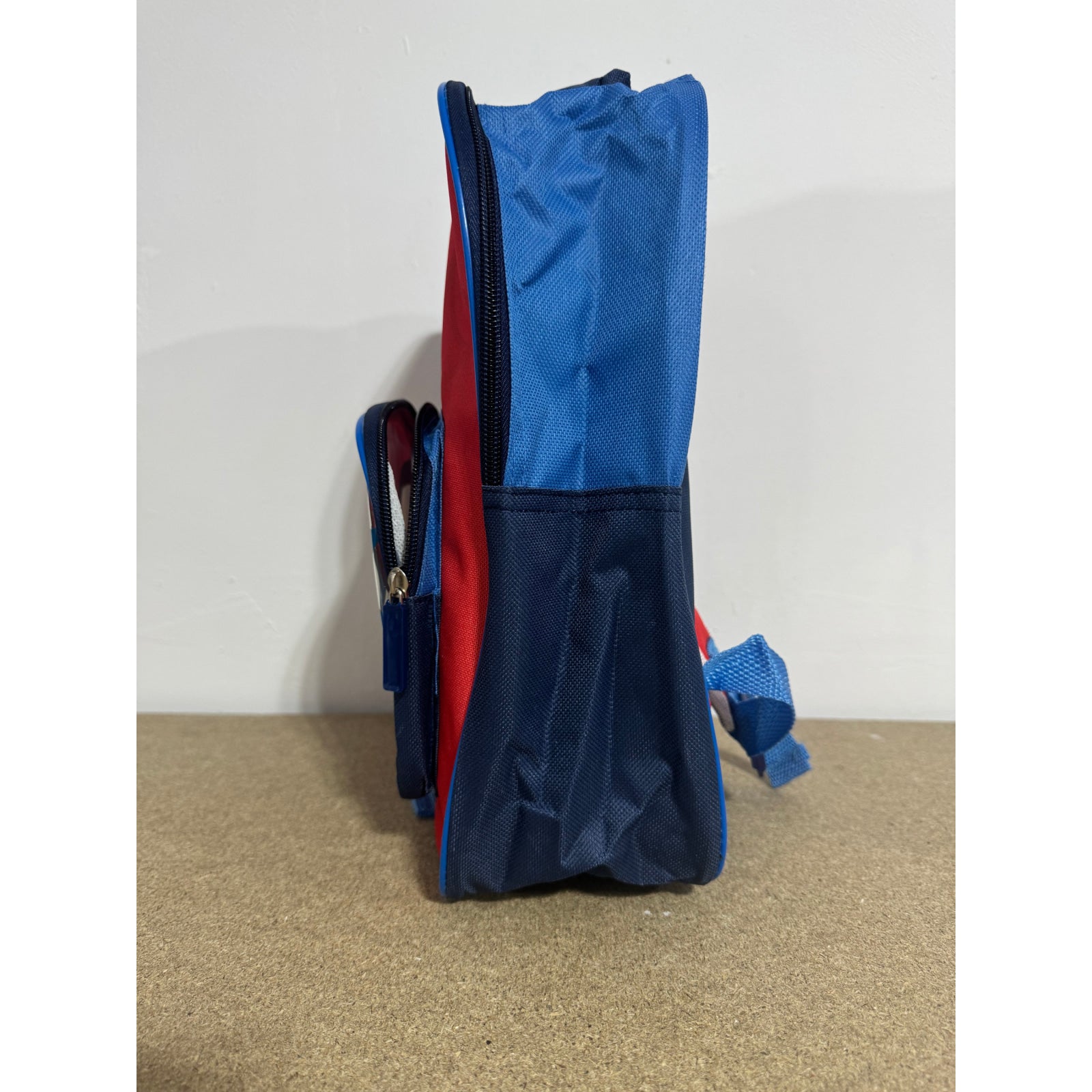 Mochila Infantil Spiderman Roja para Niños Escolar y Diario con Bolsillo Transparente Telarañas Azules Logotipo Oficial