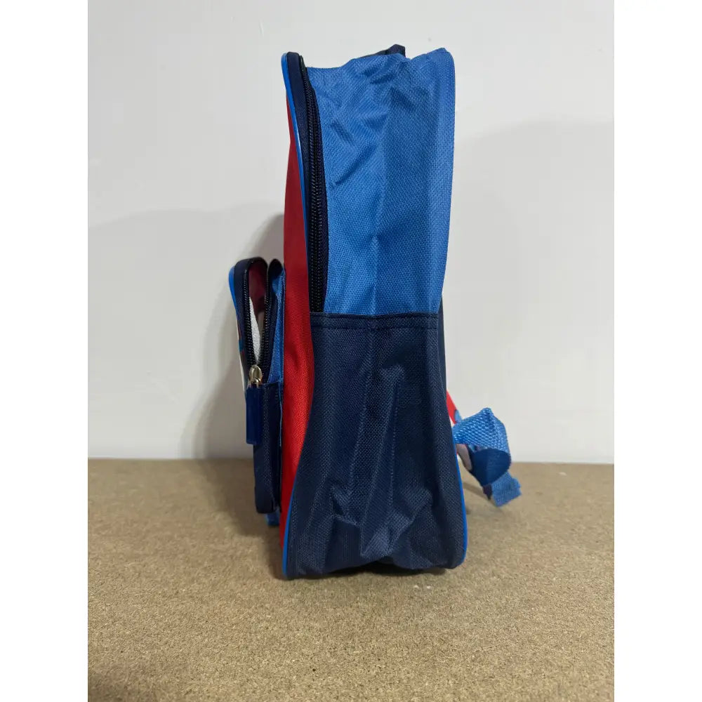 Mochila Infantil Spiderman Roja para Niños Escolar y Diario con Bolsillo Transparente Telarañas Azules Logotipo Oficial