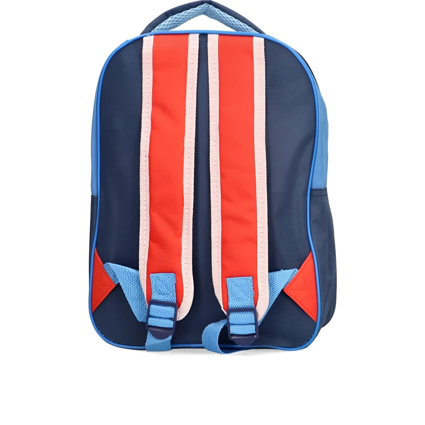 Mochila Infantil Spiderman Roja para Niños Escolar y Diario con Bolsillo Transparente Telarañas Azules Logotipo Oficial