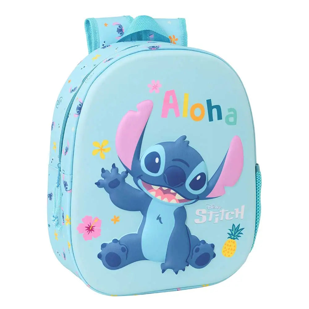 Mochila infantil STITCH ALOHA 3D 27x10x33cm