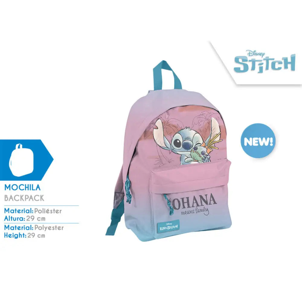 Mochila infantil Stitch Ohana 29cm