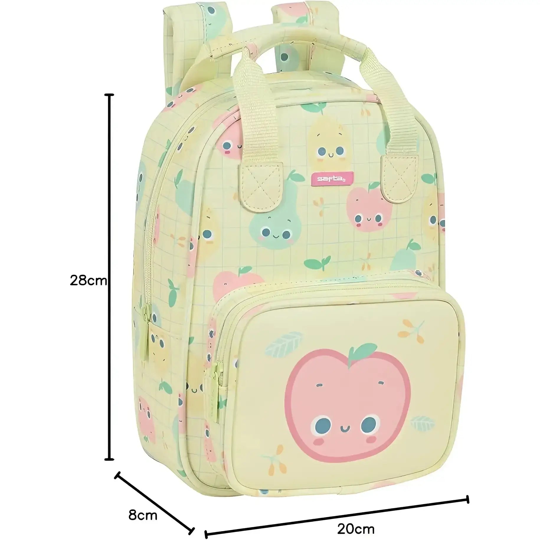 Mochila infantil TUTIFRUTI con asas y adaptable a carro 28x20x8CM