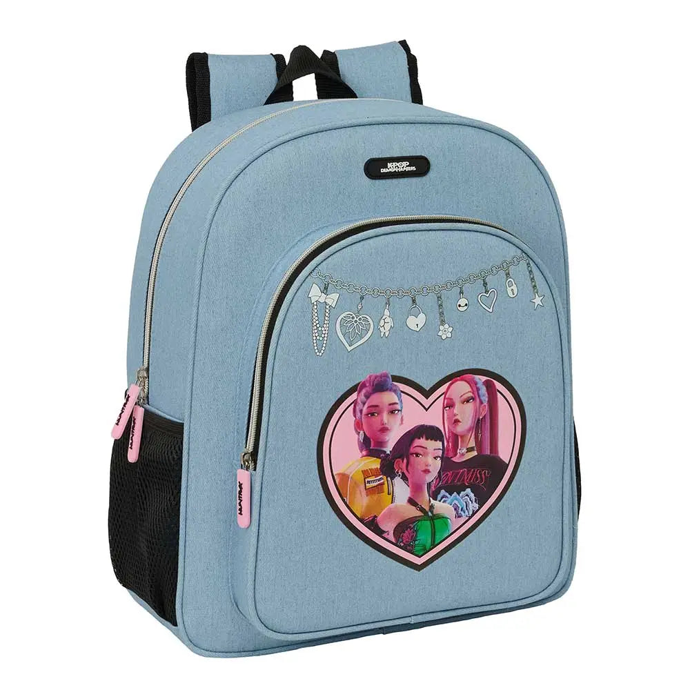 Mochila junior adaptable a carro K-POP Demon Hunters - Huntrix azul 32x12x38cm