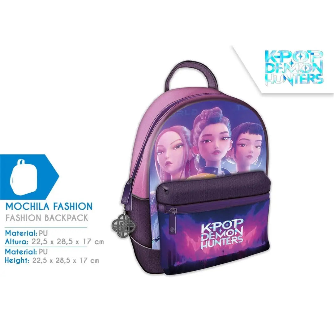 Mochila K-POP DEMON HUNTERS 22x28x17cm- Perfecta para el Cole o Viaje y Adulto